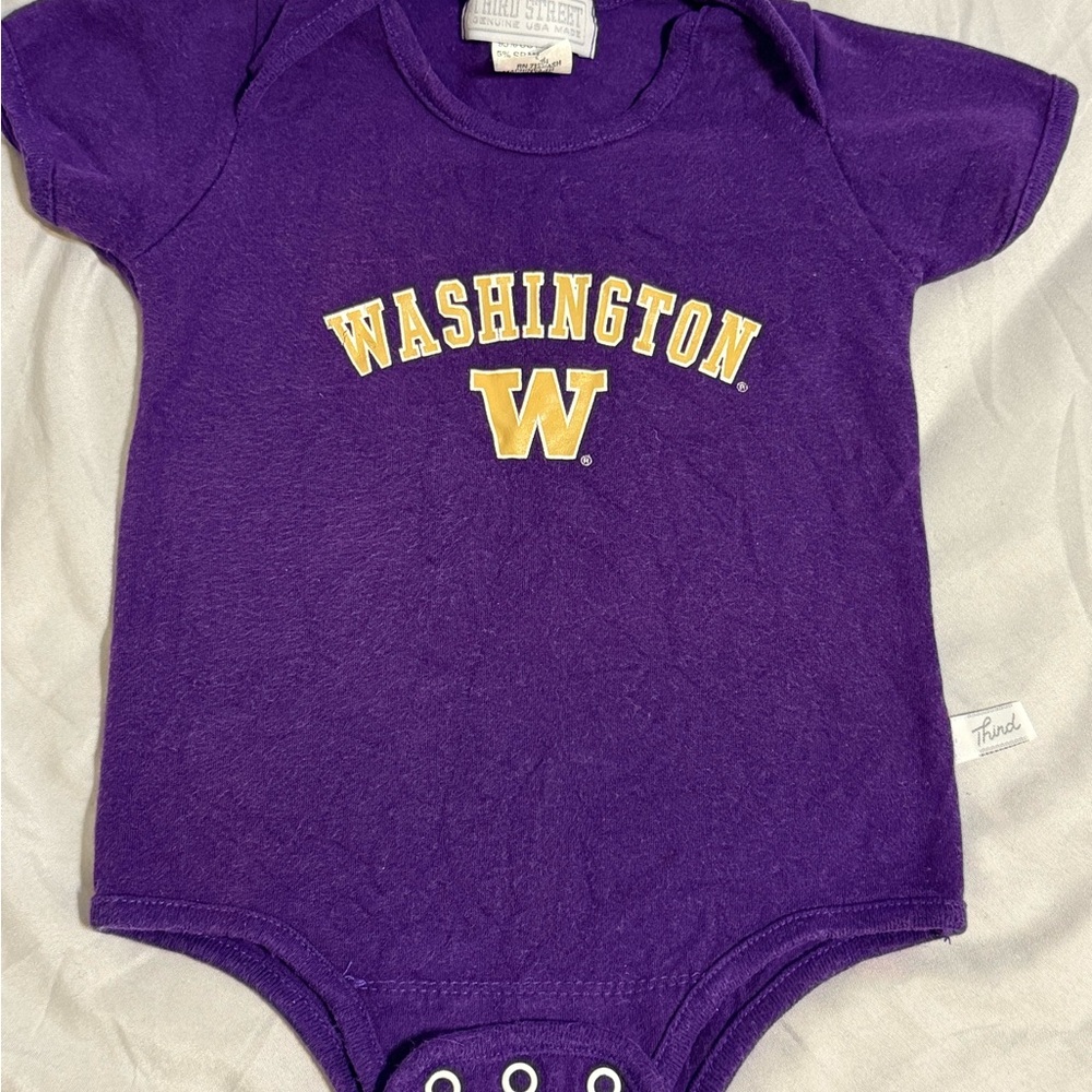 Purple Washington Kids Onesie